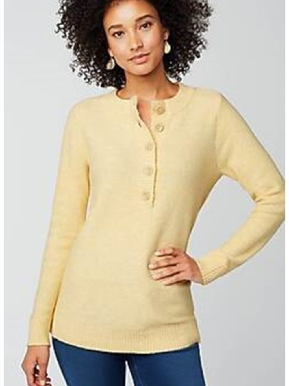 J. Jill Small TALL Sweater - Pale Yellow
